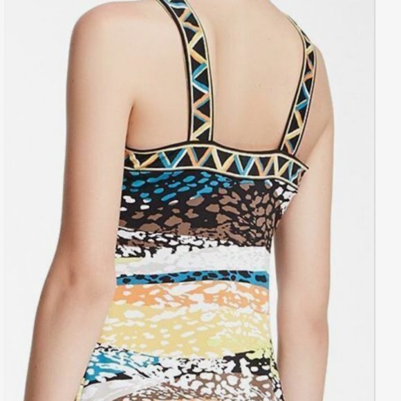 BCBGMAXAZRIA Dress Medium Zotia Printed Summer Casual Party Mini Dress MSRP $138 - Picture 14 of 15